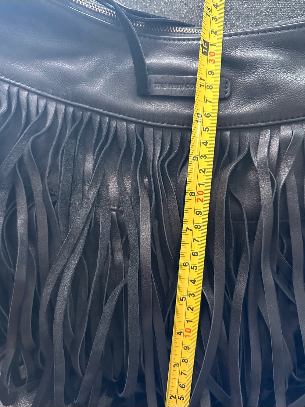 Frye Black Leather Fringe Shoulder Bag - Picture 8 of 10